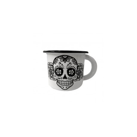 TAZA DE PELTRE CALAVERA / CALACA BLANCA